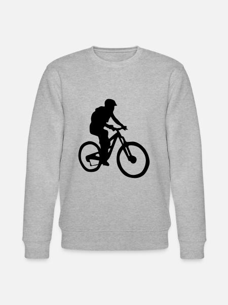 mountainbiker silhouette - Stanley/Stella Unisex Bio-Sweatshirt CHANGER  - Grau meliert