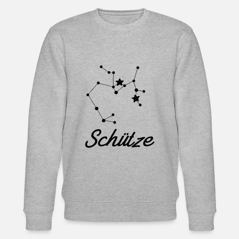 Sternzeichen Schütze- Tierkreiszeichen - Stanley/Stella Unisex Bio-Sweatshirt CHANGER  - Grau meliert