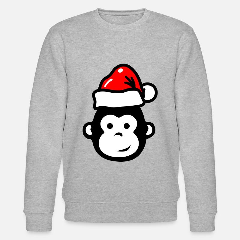 Singe Noël Noël Comic - Sweat bio CHANGER Stanley/Stella Unisexe - gris chiné