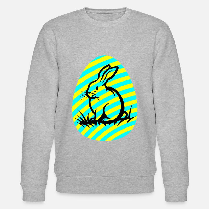 Bunny Easter Icon - Stanley/Stella CHANGER Unisex Organic Sweatshirt - heather grey