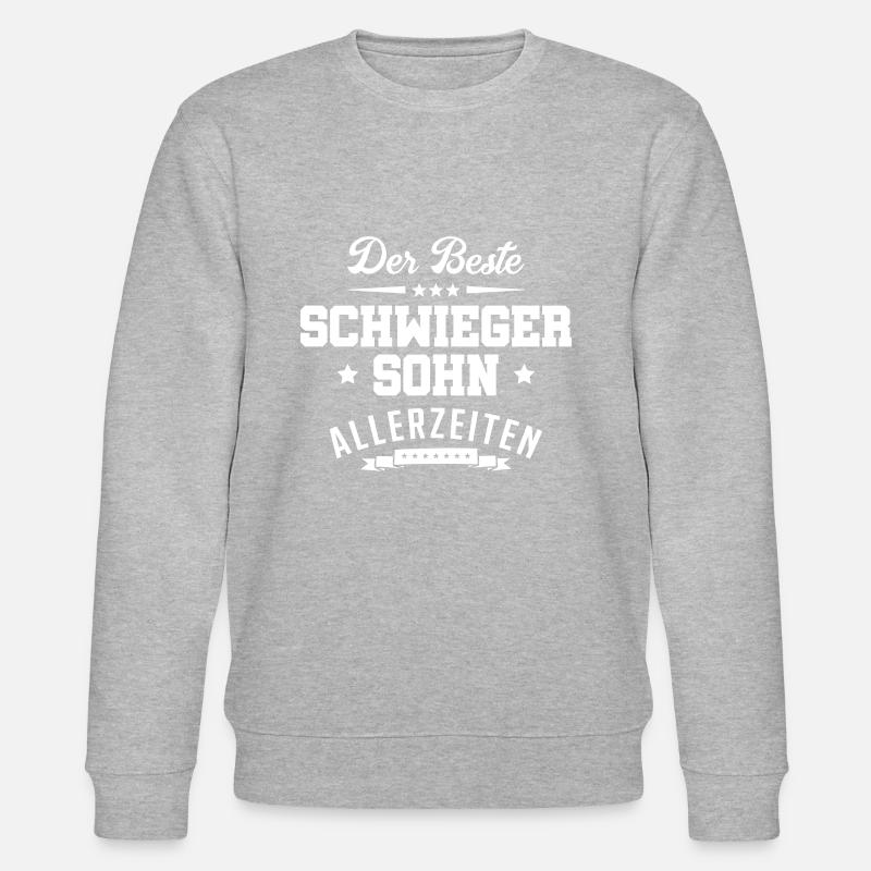 schwiegersohn der beste - Stanley/Stella Unisex Bio-Sweatshirt CHANGER  - Grau meliert