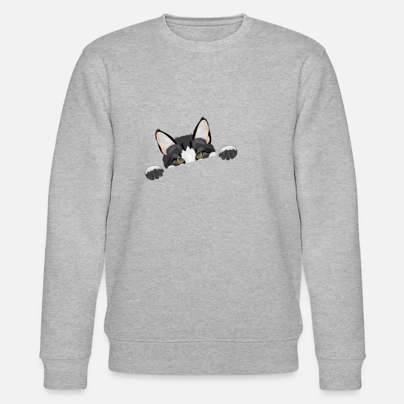 drôle de chat - Sweat bio CHANGER Stanley/Stella Unisexe - gris chiné