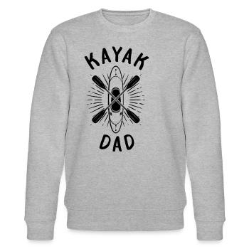 Kayak Dad Kayaking Dad Kayaker - Stanley/Stella Unisex Bio-Sweatshirt CHANGER  - Grau meliert - Vorne - Nik (191cm) & Marisol (170cm)