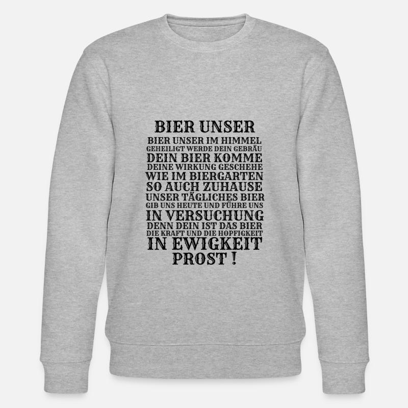 Bier Gebet - Stanley/Stella Unisex Bio-Sweatshirt CHANGER  - Grau meliert
