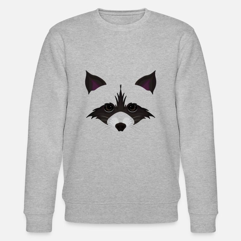 Visage mignon de raton laveur - Sweat bio CHANGER Stanley/Stella Unisexe - gris chiné