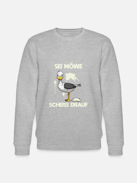 Sei Möwe, scheiß drauf Vogel - Stanley/Stella Unisex Bio-Sweatshirt CHANGER - Grau meliert