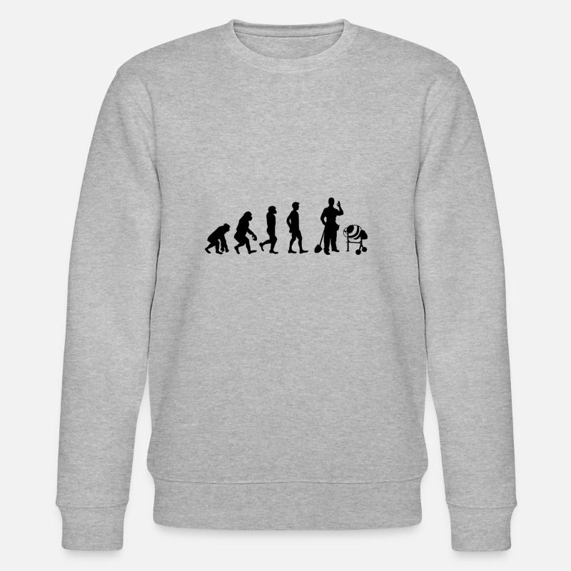 Evolution bétonnière Bétonnages Maçons - Sweat bio CHANGER Stanley/Stella Unisexe - gris chiné
