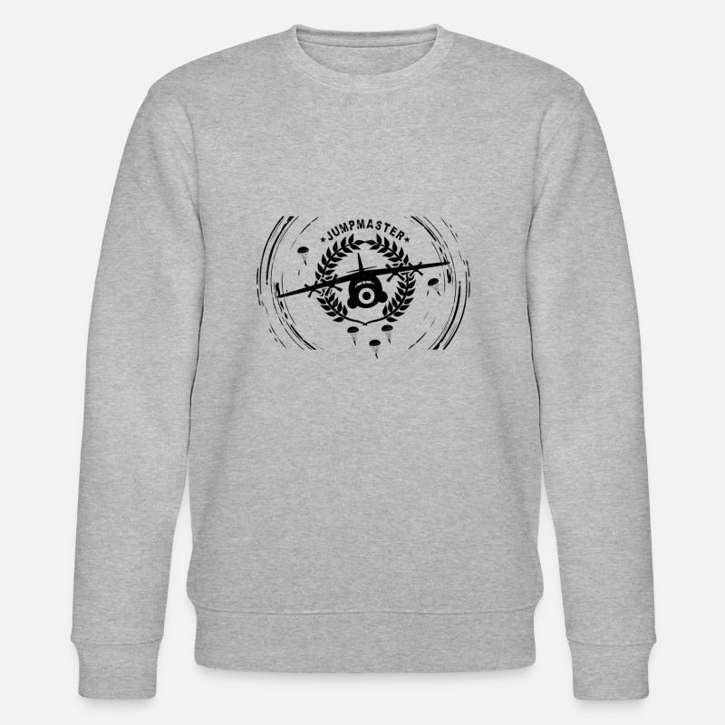 Fallschirmjäger Jumpmaster Flugzeug - Stanley/Stella Unisex Bio-Sweatshirt CHANGER  - Grau meliert