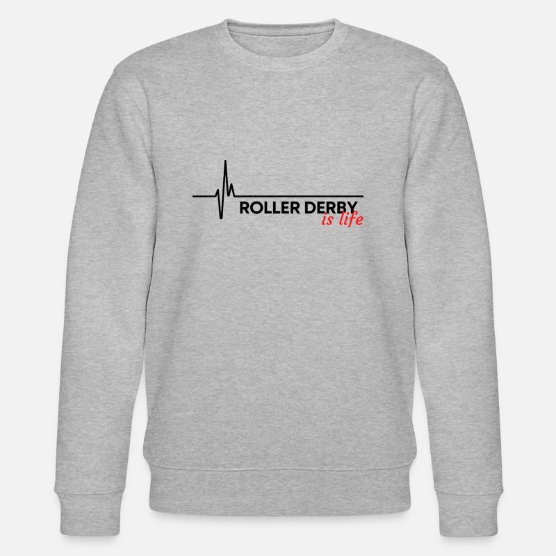 Roller Derby ist Leben - Stanley/Stella Unisex Bio-Sweatshirt CHANGER  - Grau meliert