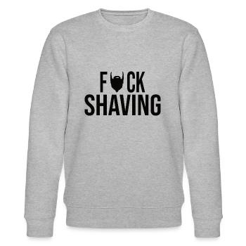 Fuck Shaving - Stanley/Stella CHANGER Unisex Organic Sweatshirt - heather grey - Front - Nik (191cm) & Marisol (170cm)