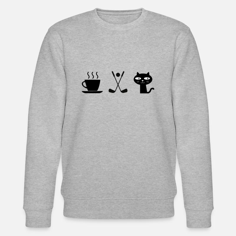 Café. Chats. Golf - Sweat bio CHANGER Stanley/Stella Unisexe - gris chiné