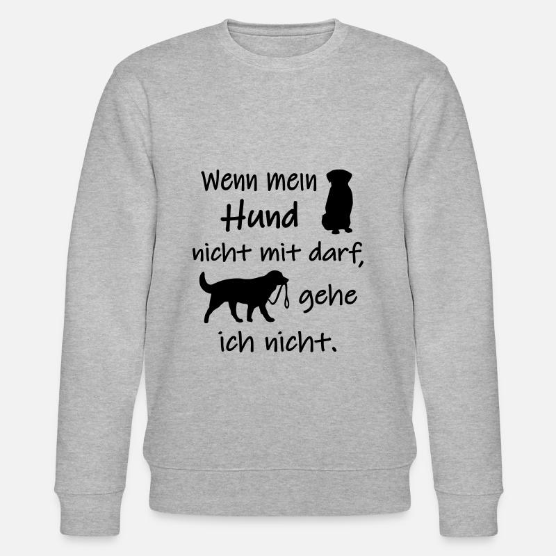Lustiges Hunde Design - Stanley/Stella Unisex Bio-Sweatshirt CHANGER  - Grau meliert
