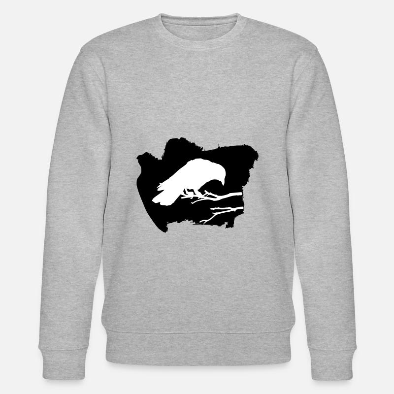 Rabe halloween raven - Stanley/Stella Unisex Bio-Sweatshirt CHANGER  - Grau meliert