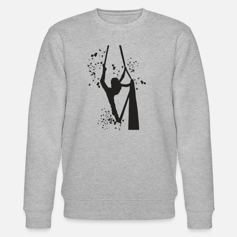 Vertikaltuch Luftakrobatik Aerial Silk - Stanley/Stella Unisex Bio-Sweatshirt CHANGER  - Grau meliert