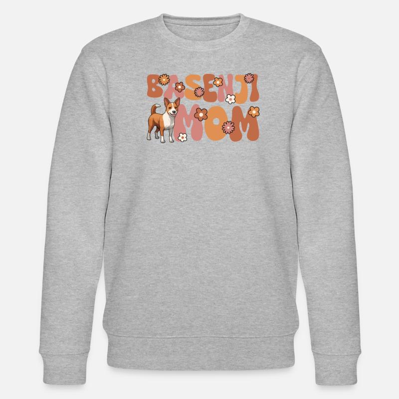 Basenji Groovy Basenji Maman - Sweat bio CHANGER Stanley/Stella Unisexe - gris chiné