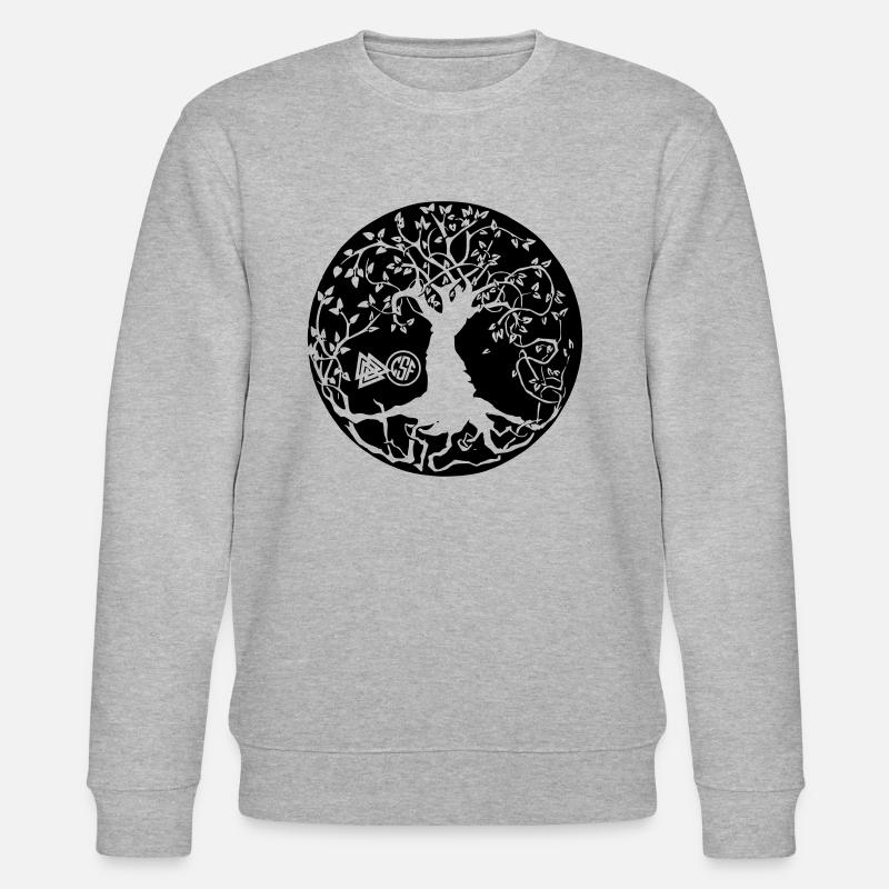 Irminsul - Weltenbaum - Stanley/Stella Unisex Bio-Sweatshirt CHANGER  - Grau meliert