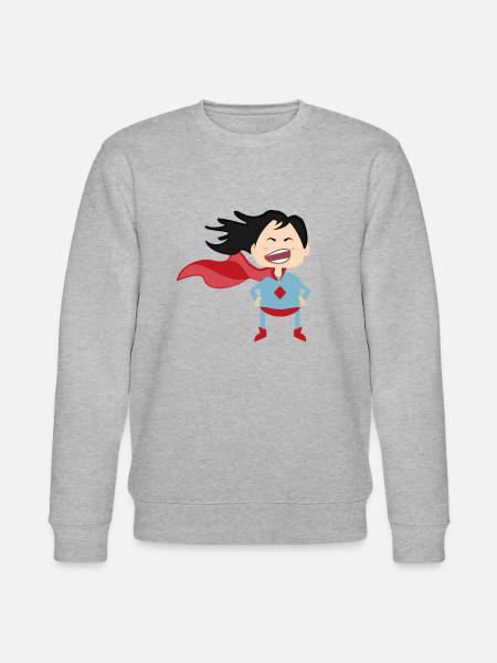 Superheldin - Stanley/Stella Unisex Bio-Sweatshirt CHANGER - Grau meliert