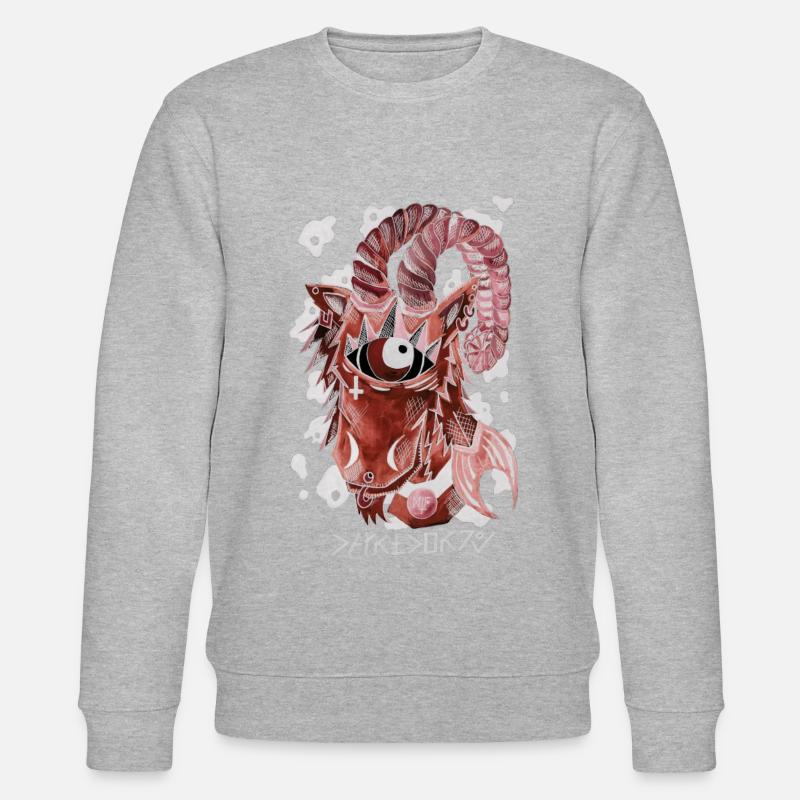 Steinbock Négutif - Stanley/Stella Unisex Bio-Sweatshirt CHANGER  - Grau meliert