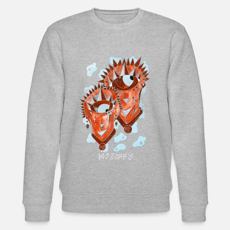 Gemini Négutif - Stanley/Stella Unisex Bio-Sweatshirt CHANGER  - Grau meliert
