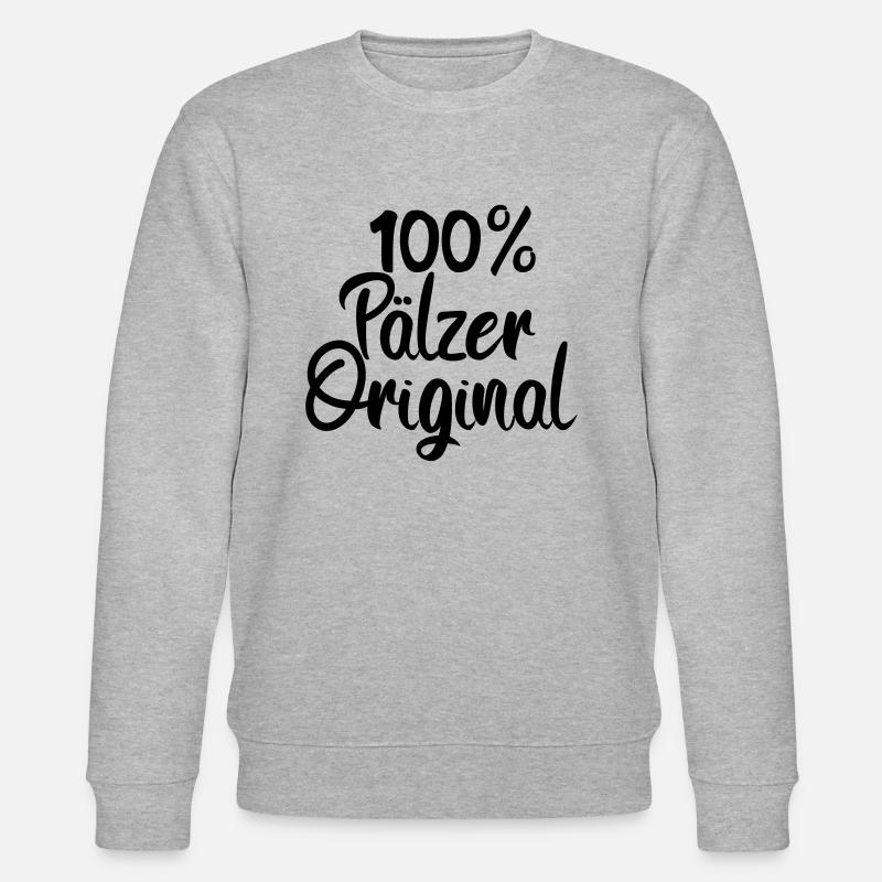 100% Pfälzer Original - Stanley/Stella Unisex Bio-Sweatshirt CHANGER  - Grau meliert