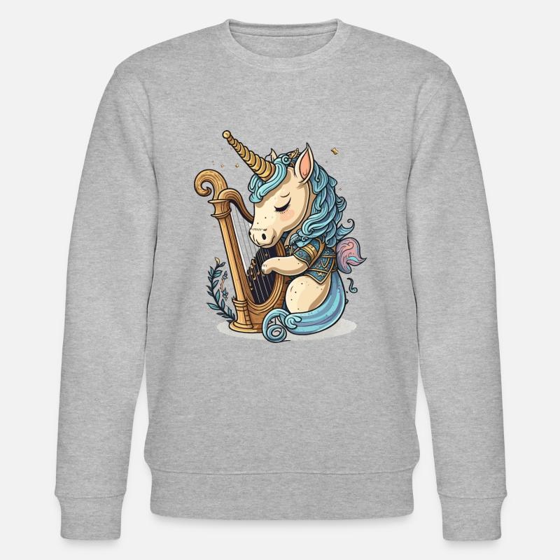 Harmonisches Einhorn - Stanley/Stella Unisex Bio-Sweatshirt CHANGER  - Grau meliert