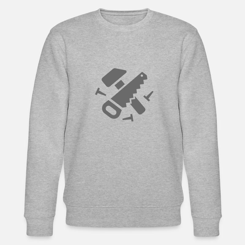 Hammer Saw Work Icon - Stanley/Stella Unisex Bio-Sweatshirt CHANGER  - Grau meliert