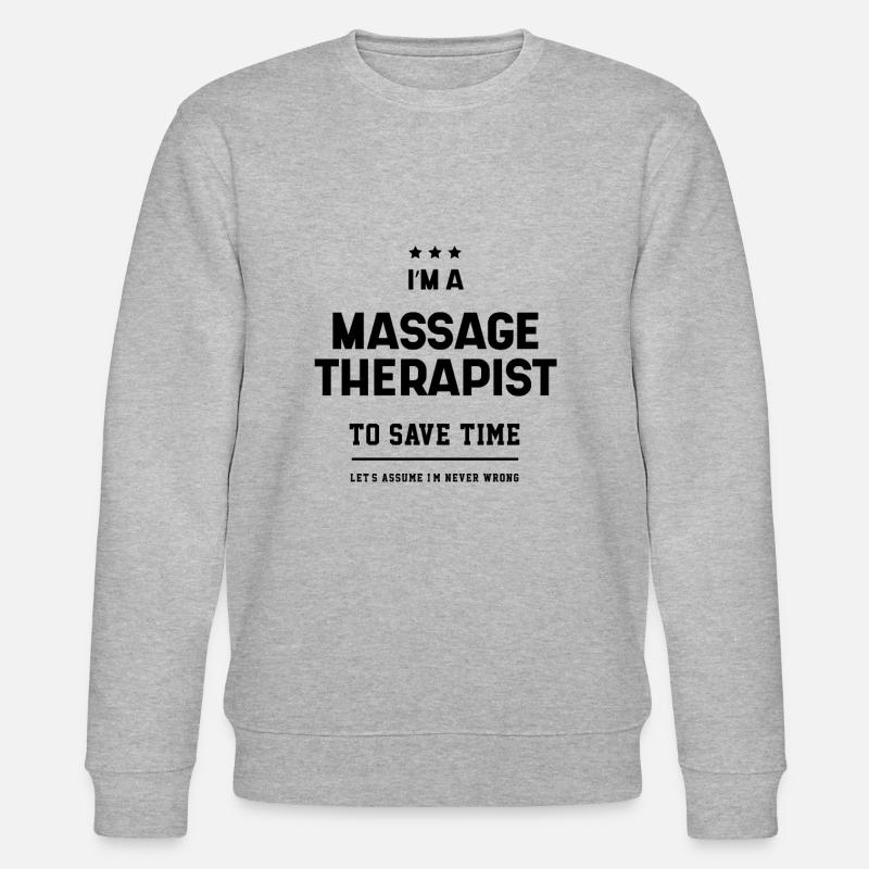 Ich bin Massagetherapeut - Massagetherapeut Job Gif - Stanley/Stella Unisex Bio-Sweatshirt CHANGER  - Grau meliert