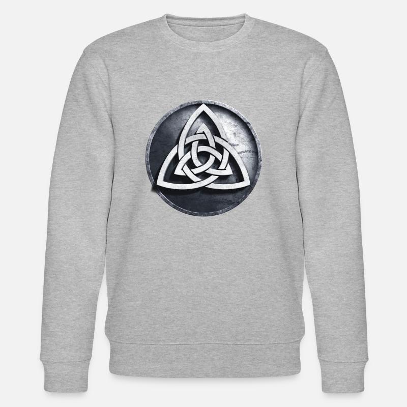 triquetra celtique - Sweat bio CHANGER Stanley/Stella Unisexe - gris chiné