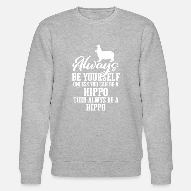 Nilpferd - Stanley/Stella Unisex Bio-Sweatshirt CHANGER  - Grau meliert