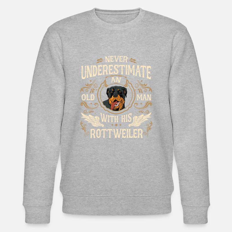 Chien Rottweiler - Sweat bio CHANGER Stanley/Stella Unisexe - gris chiné