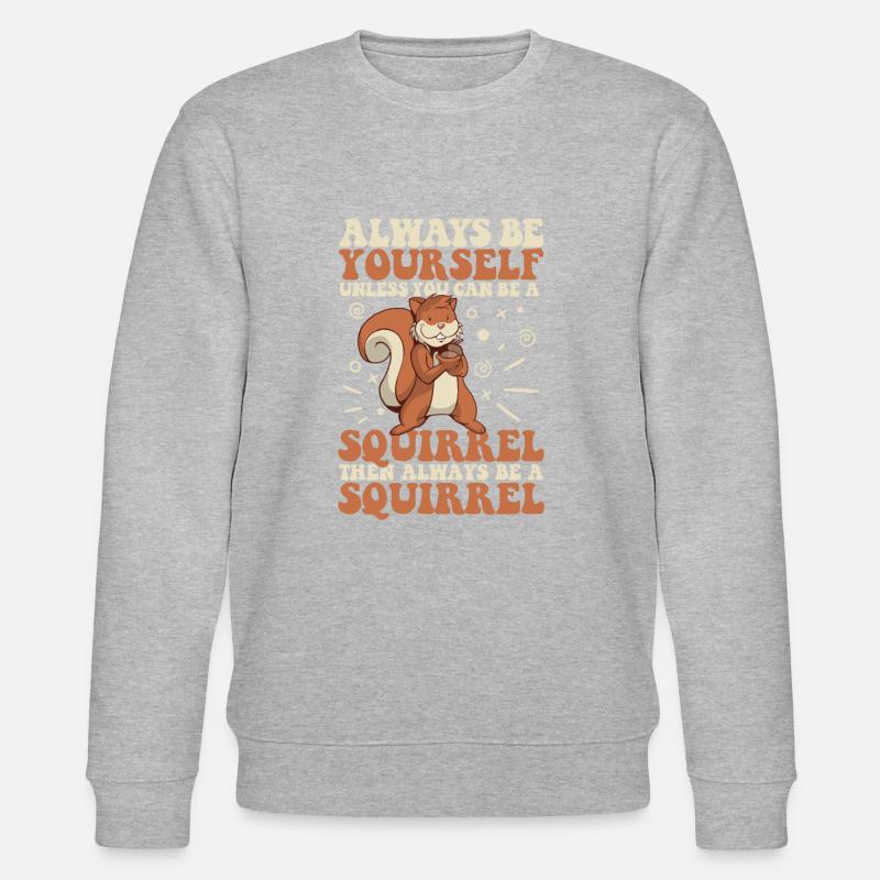 Eichhörnchen Tier - Stanley/Stella Unisex Bio-Sweatshirt CHANGER  - Grau meliert