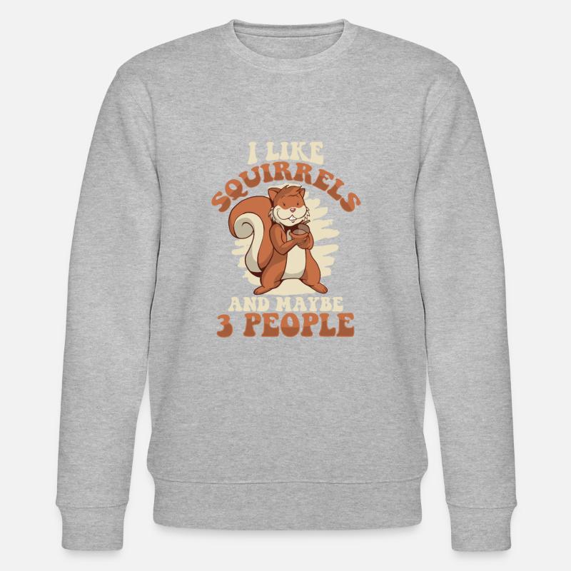 Eichhörnchen Tier - Stanley/Stella Unisex Bio-Sweatshirt CHANGER  - Grau meliert