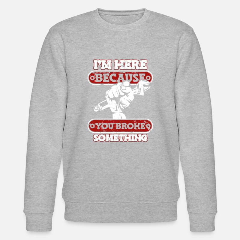 Mechanic Screwdriver Workshop - Stanley/Stella CHANGER Unisex Organic Sweatshirt - heather grey