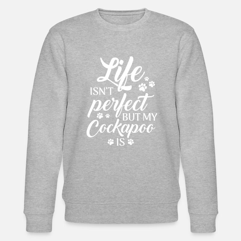 Cockapoo Dog - Stanley/Stella CHANGER Unisex Organic Sweatshirt - heather grey