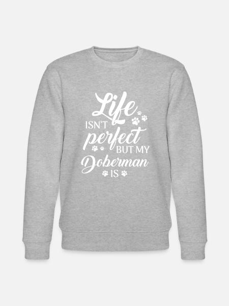 Doberman Pinscher Dog - Stanley/Stella CHANGER Unisex Organic Sweatshirt - heather grey