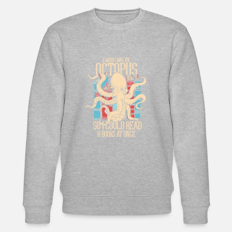 Octopus Octopus Cuttlefish Animal - Stanley/Stella CHANGER Unisex Organic Sweatshirt - heather grey