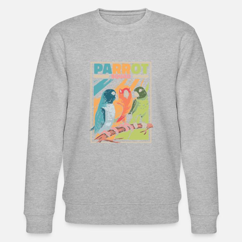 Perroquets Perruche d’oiseau - Sweat bio CHANGER Stanley/Stella Unisexe - gris chiné
