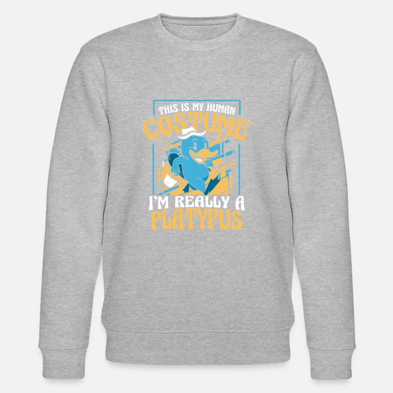 Schnabeltier Tier - Stanley/Stella Unisex Bio-Sweatshirt CHANGER  - Grau meliert