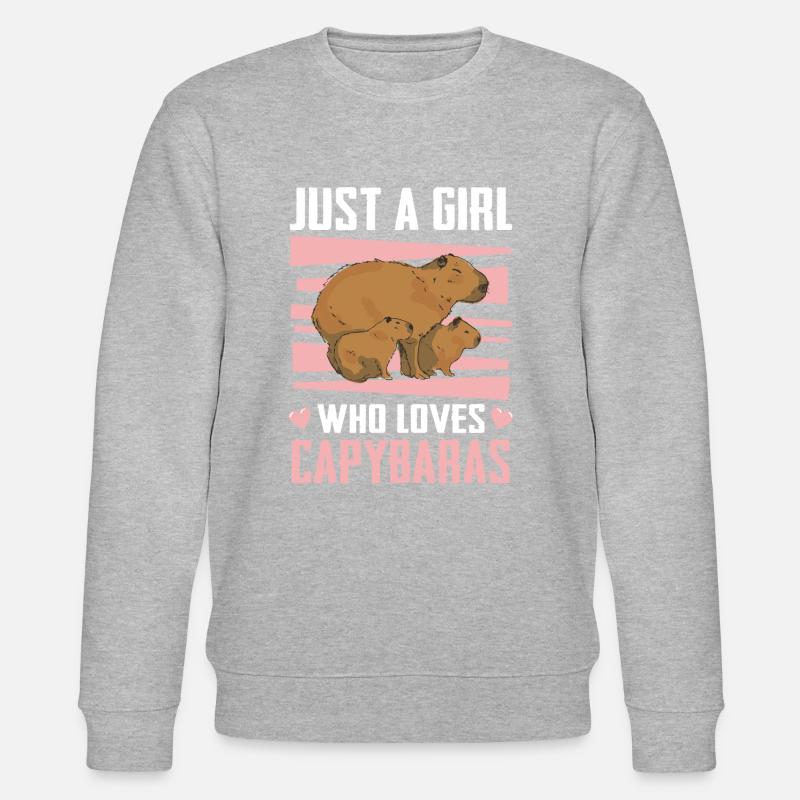 Capybara Nagetier Tier - Stanley/Stella Unisex Bio-Sweatshirt CHANGER  - Grau meliert