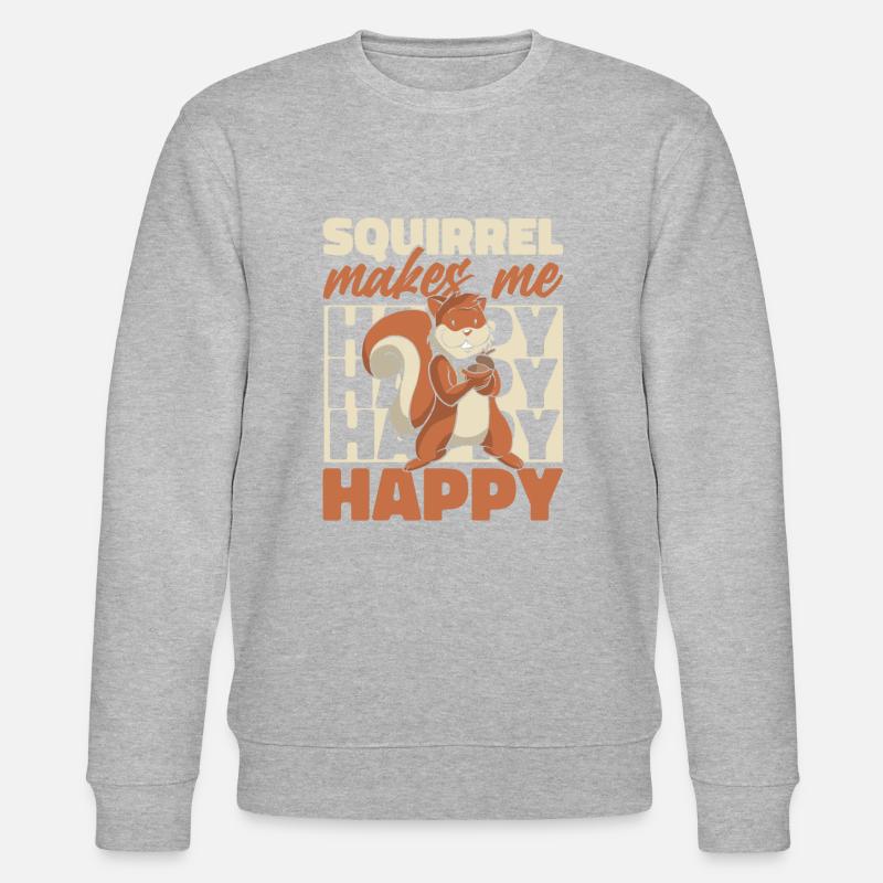 Eichhörnchen Tier - Stanley/Stella Unisex Bio-Sweatshirt CHANGER  - Grau meliert