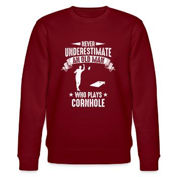Cornhole Bean Bag Cornhole Joueur - Sweat bio CHANGER Stanley/Stella Unisexe - bordeaux - Devant - Nik (191cm) & Marisol (170cm)