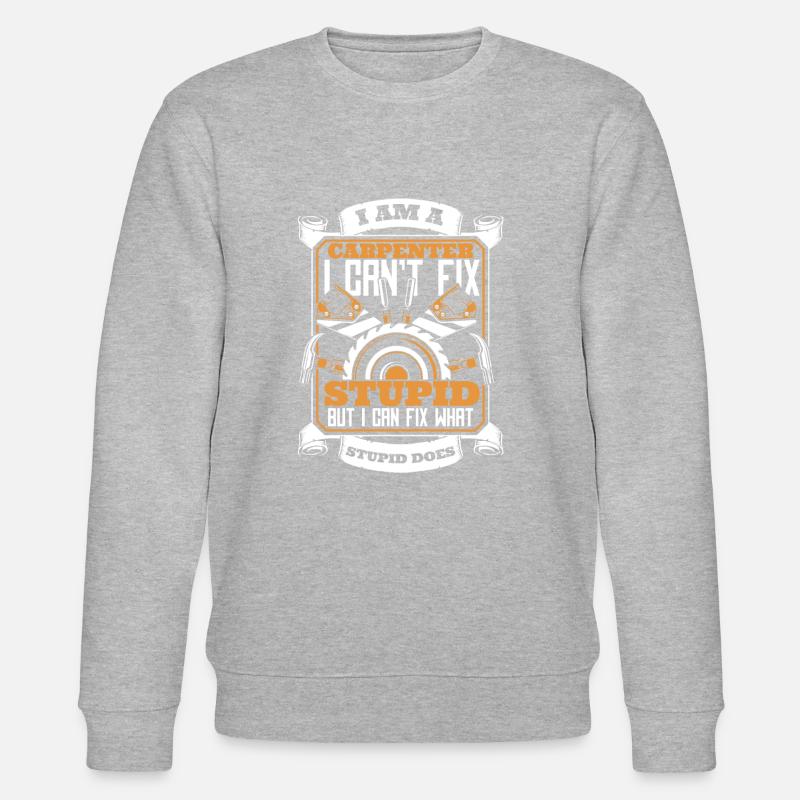 Menuisier Menuiserie - Sweat bio CHANGER Stanley/Stella Unisexe - gris chiné