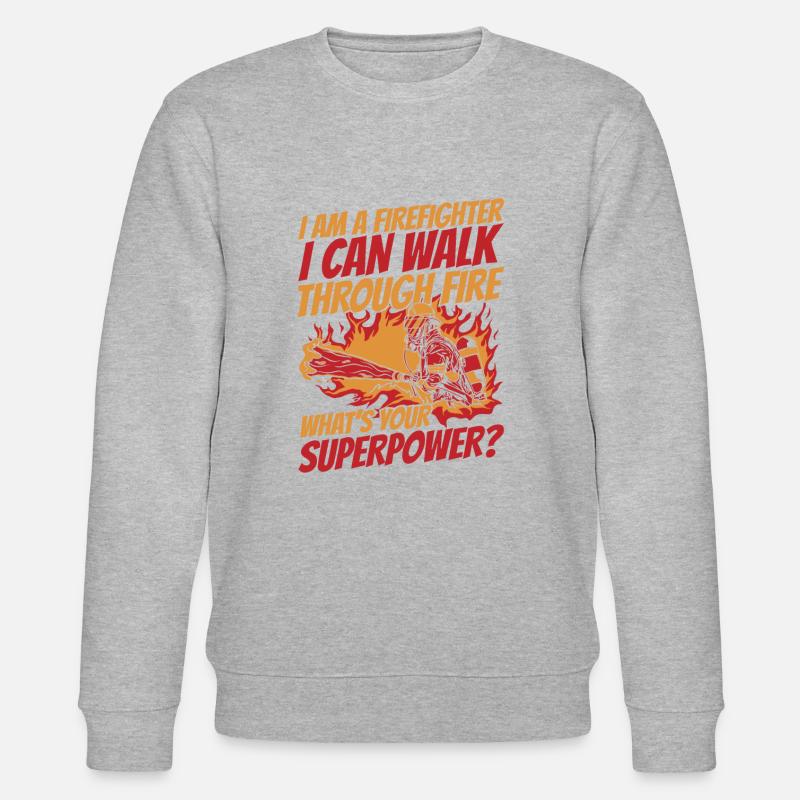 Pompier - Sweat bio CHANGER Stanley/Stella Unisexe - gris chiné