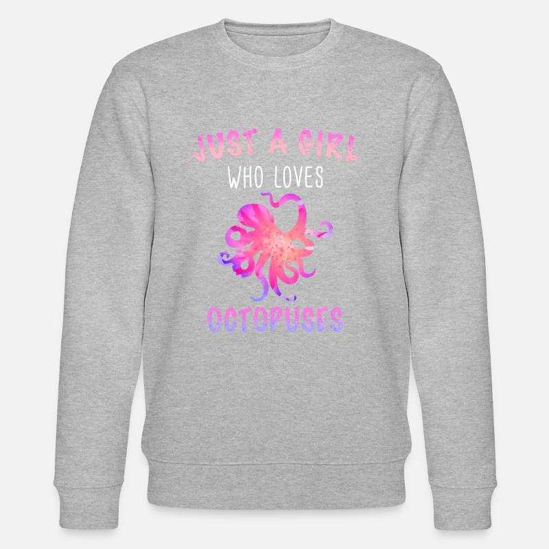 Octopus Octopus Cuttlefish Animal - Stanley/Stella CHANGER Unisex Organic Sweatshirt - heather grey