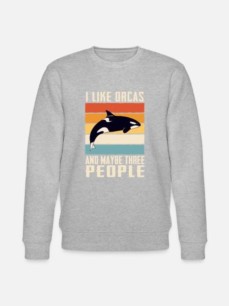 Späckhuggare Späckhuggare Ocean Djurvalar - Ekologisk sweatshirt CHANGER unisex från Stanley/Stella - gråmelerad
