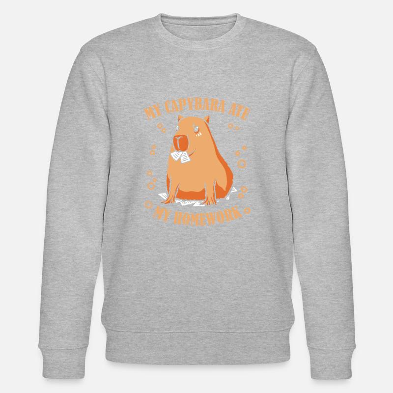 Capybara Nagetier Tier - Stanley/Stella Unisex Bio-Sweatshirt CHANGER  - Grau meliert