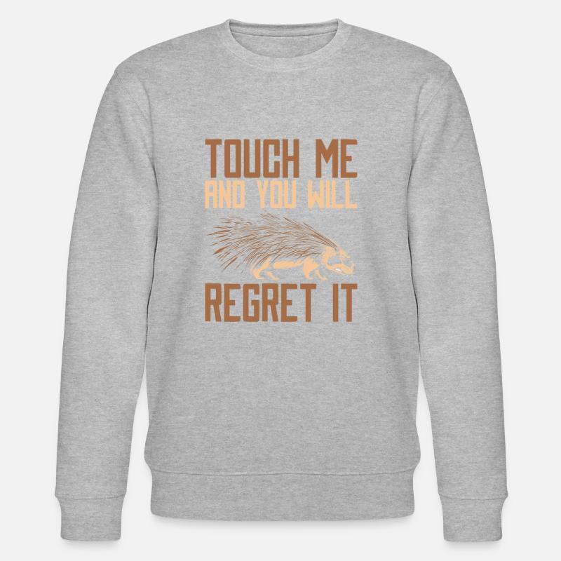 Stachelschwein Tier - Stanley/Stella Unisex Bio-Sweatshirt CHANGER  - Grau meliert