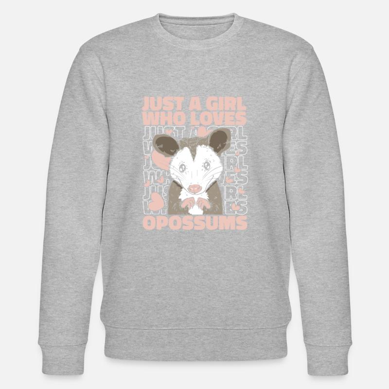 Opossum Possum Tier - Stanley/Stella Unisex Bio-Sweatshirt CHANGER - Grau meliert