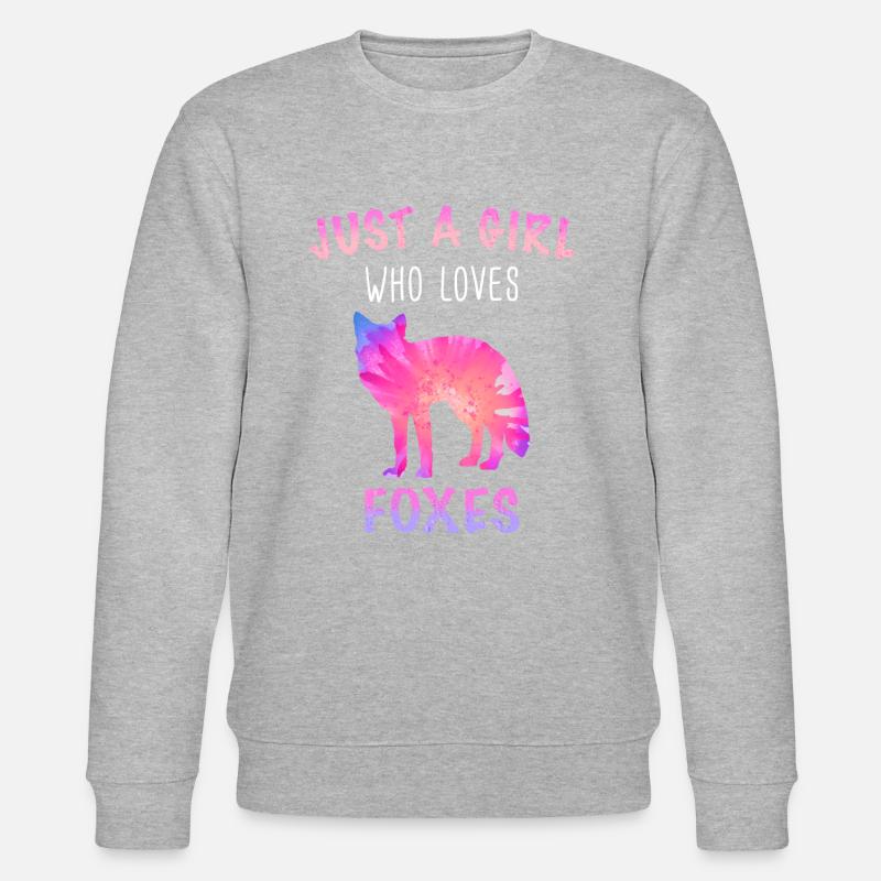 Fuchs Füchse Tier - Stanley/Stella Unisex Bio-Sweatshirt CHANGER  - Grau meliert