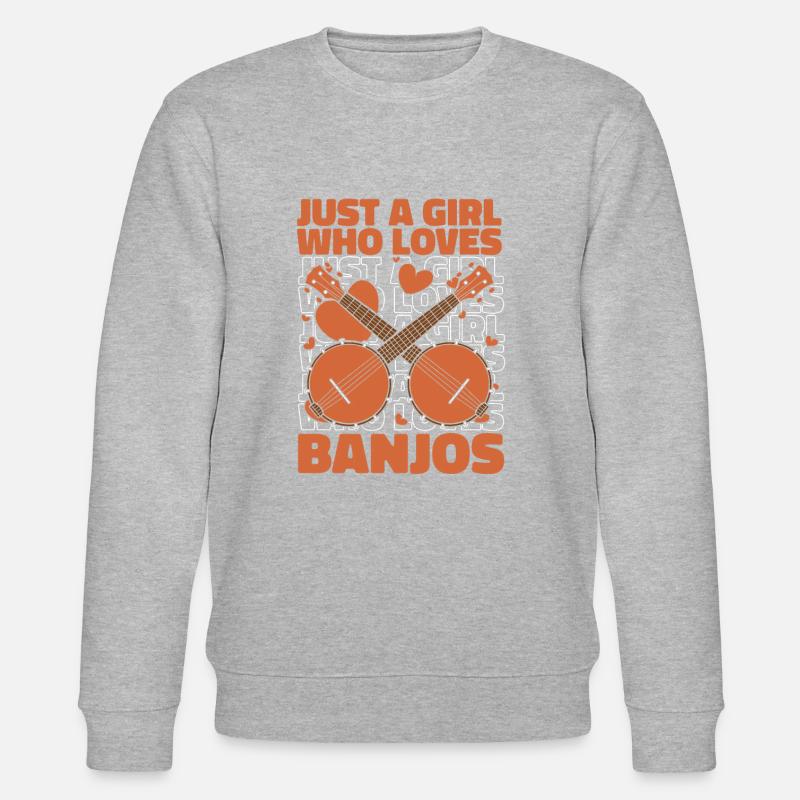 Banjo Instrument - Stanley/Stella Unisex Bio-Sweatshirt CHANGER  - Grau meliert